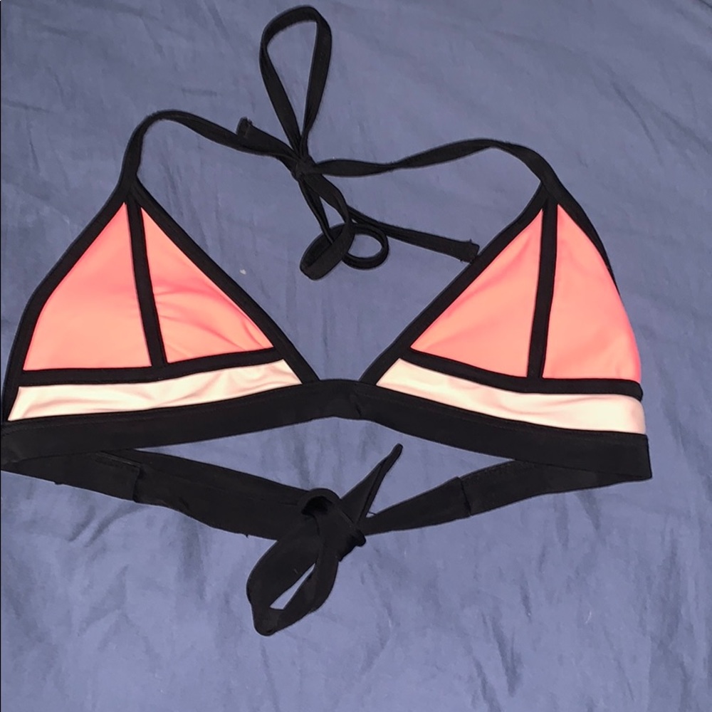coral bathing suit top